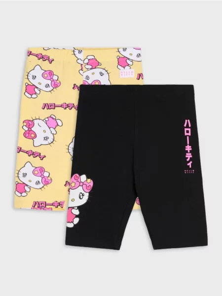 Sinsay cyklistické šortky s potiskem 2 pack Hello Kitty vícebarevná