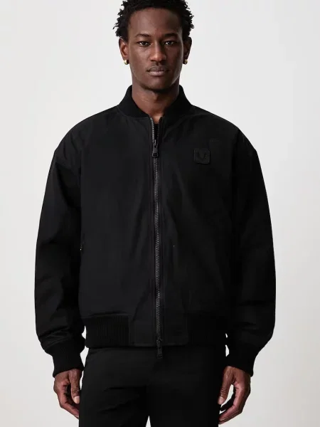Fred Perry bomberka z bawełną czarny