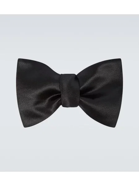 Satenast metuljček Brunello Cucinelli z lokom črna