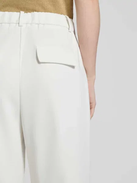 Spodnie materiałowe o skróconym kroju tapered fit model ‘DECERI’ B.young białe