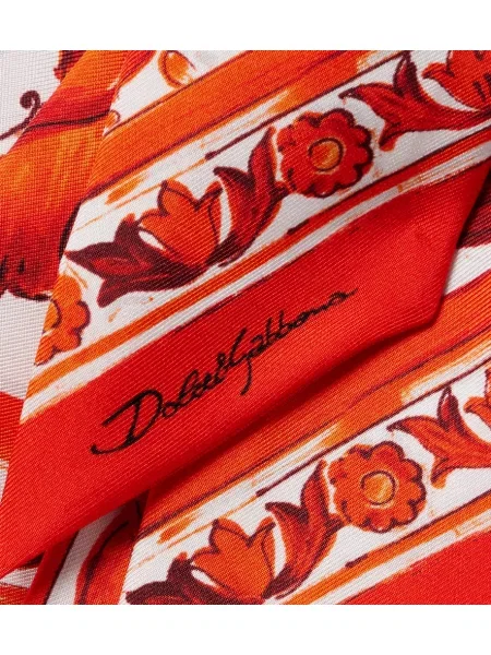 Fular Dolce&gabbana de mătase portocaliu