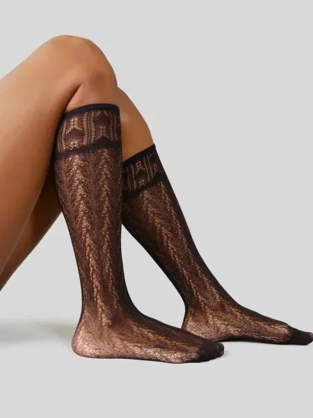 Плетени чорапи Swedish Stockings черно