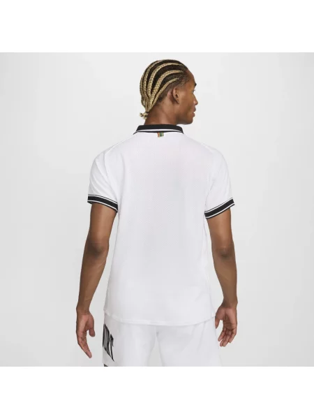 Lniana koszulka polo Nike biała
