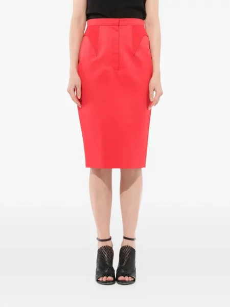 Fustă Givenchy în linie A roșu