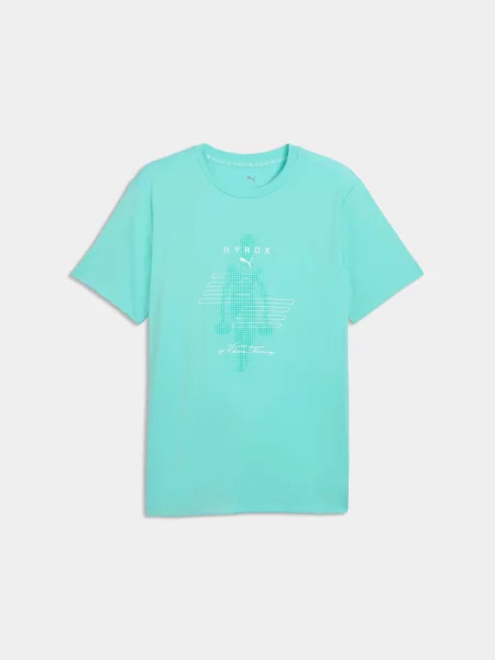 Спортивна футболка PUMA M x Hyrox Cloudspun Tee комбінований верх зелений