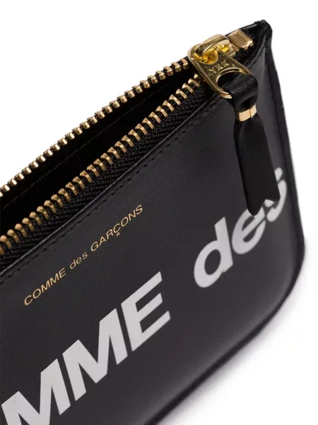 Portfel Comme Des Garçons Wallet z nadrukiem czarny