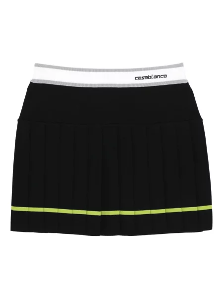 Spódnica mini Casablanca w paski z paskiem zielona