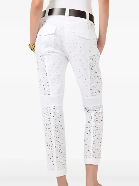 Pantaloni Barbara Bui cu broderie alb