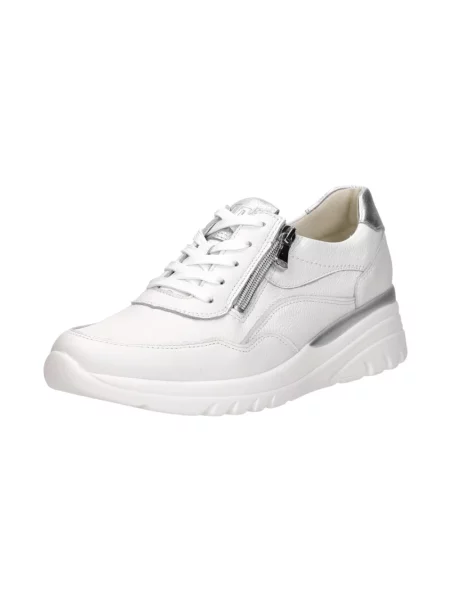 Sneakersy Waldläufer sznurowane skórzane białe