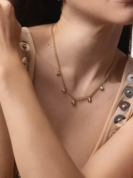 Colier Dana Rebecca Designs galben