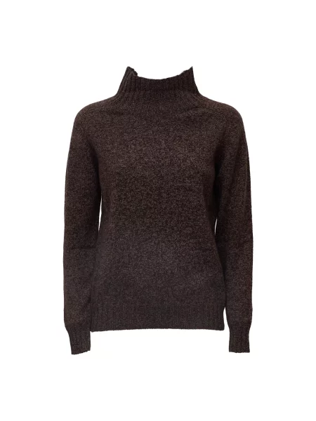 Sweter z golfem Zanone do golfa brązowy