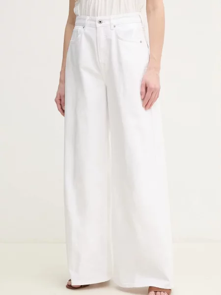 Pepe Jeans Blugi Wide Leg albastru