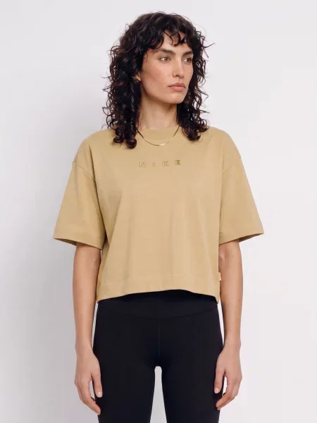 Nike Oversized Tričko Sportswear béžová