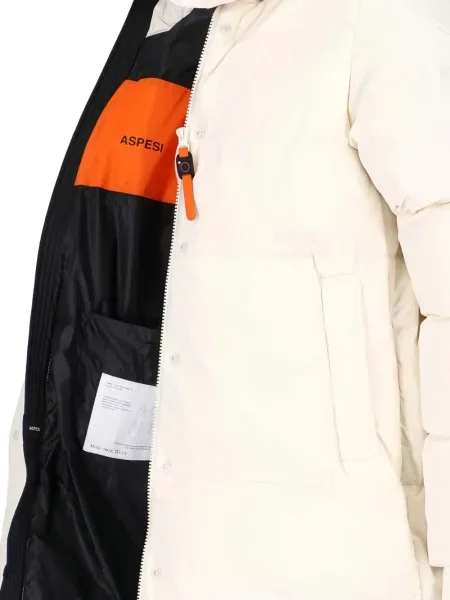 Palton Aspesi cu glugă alb