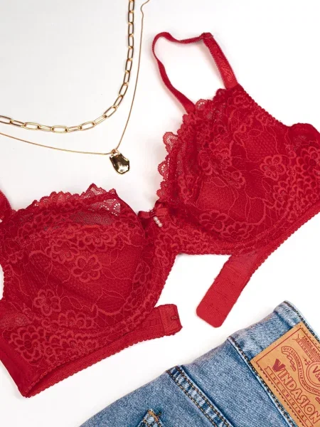 ISSA Plus Бюстгальтер Текстиль червоний