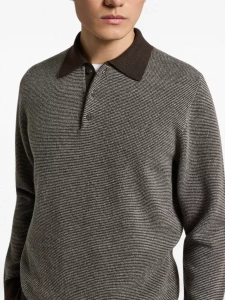 Gulerat tricou polo Peserico maro