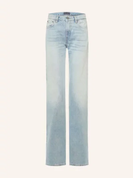 Haikure Jeansy Straight Marfa blau niebieskie