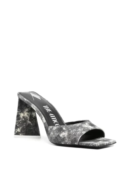 The Attico mini Devon suede mules Grey białe