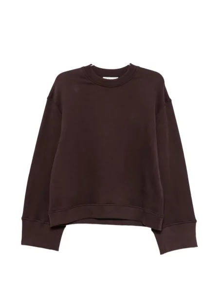 Hanorac crewneck The Frankie Shop cu decolteu rotund maro