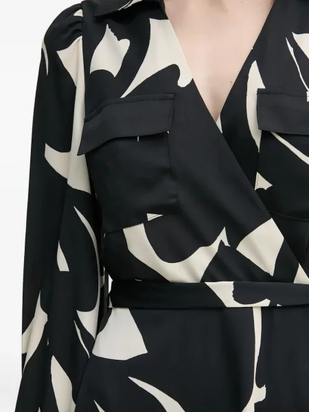 Rochie Dkny cu imagine cu imprimeu abstract de costum negru