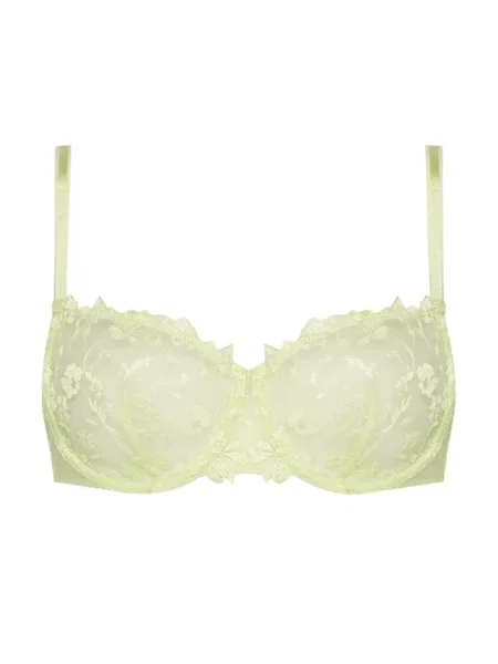 Сутиен Guess MAYA от полупрозрачна материя с десен зелено