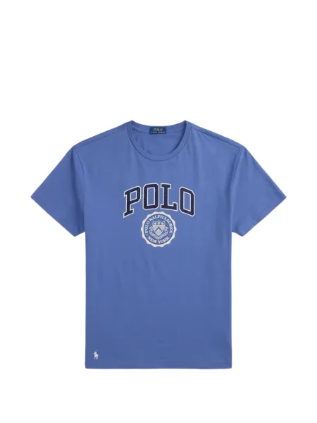 Polo majica Polo Ralph Lauren s vezom keper karirana plava