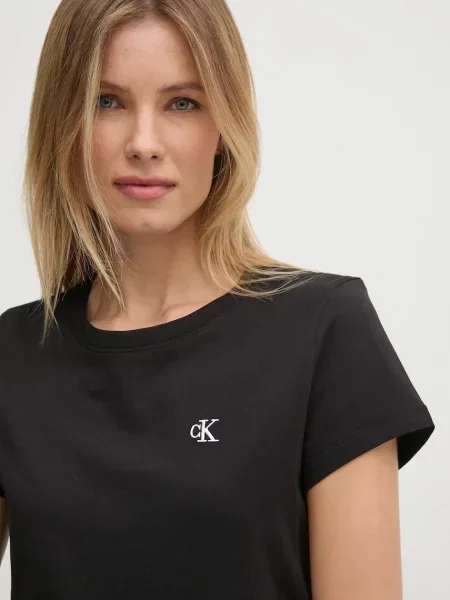 Тениска Calvin Klein Jeans черно