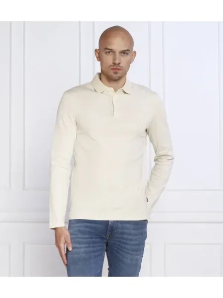 BOSS BLACK Polo Pleins 31 | mercerizat negru