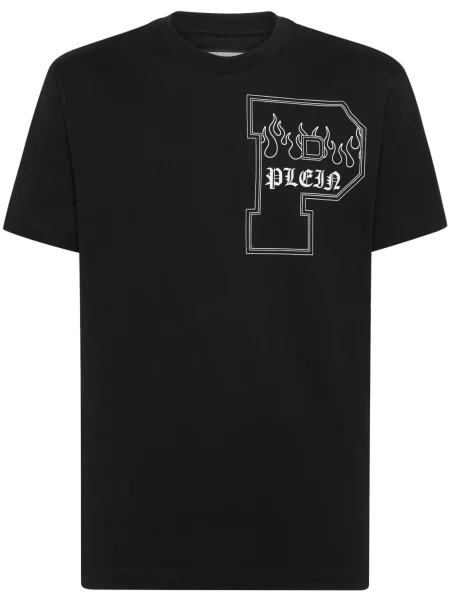 Tricou Philipp Plein cu imagine negru