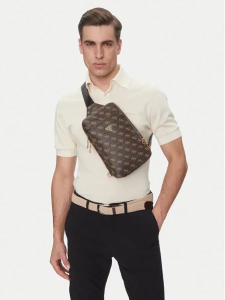 Guess Мъжка чантичка MIlano HMMILO кафяв