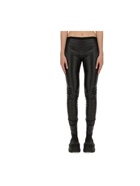 Spodnie Rick Owens skórzane czarne
