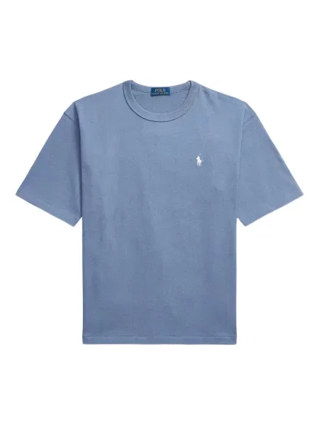 Șapcă Polo Ralph Lauren din fleece cu dungi cu volane albastru
