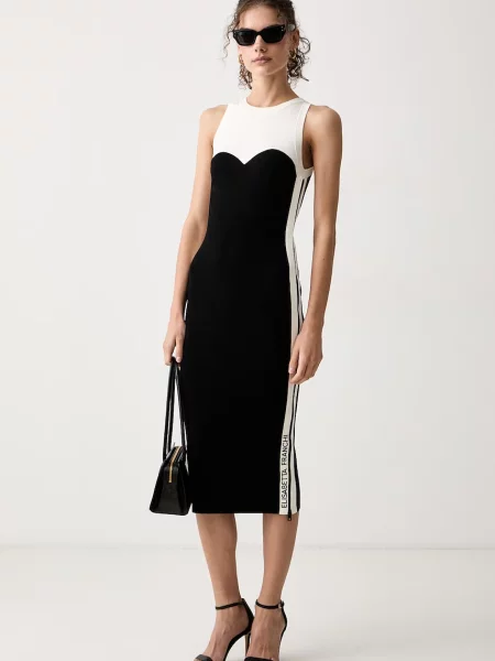 Elisabetta Franchi rochie cu vâscoză negru