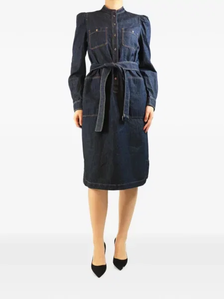Cu centură rochie midi Weekend Max Mara albastru