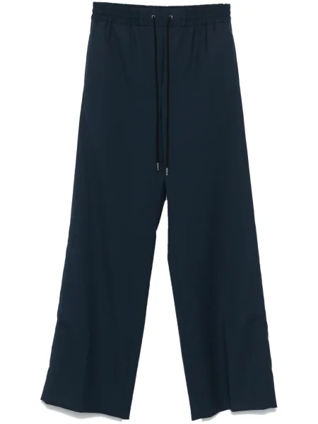 Szerokie spodnie Paul Smith niebieskie