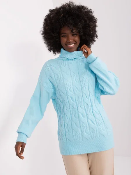 Pulover Fashionhunters albastru
