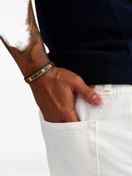 Гривна Nialaya Jewelry с тигров принт кафяво