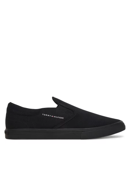 Tenis superge Tommy Hilfiger Vulc Core Slip On črna