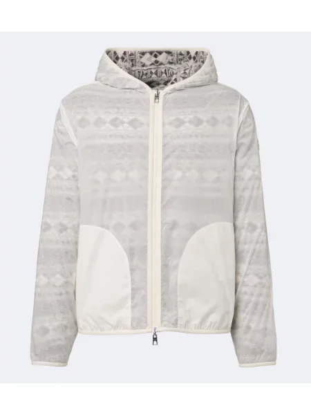 Geacă Moncler cu glugă alb
