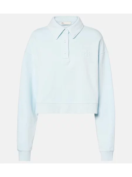 Pulover Tory Burch din material terry gri