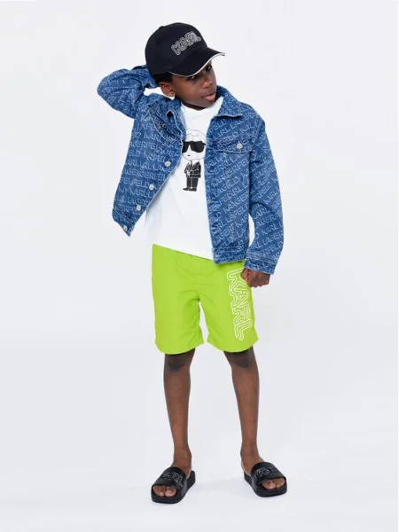 Karl Lagerfeld Kids Pantaloni scurți pentru înot verde