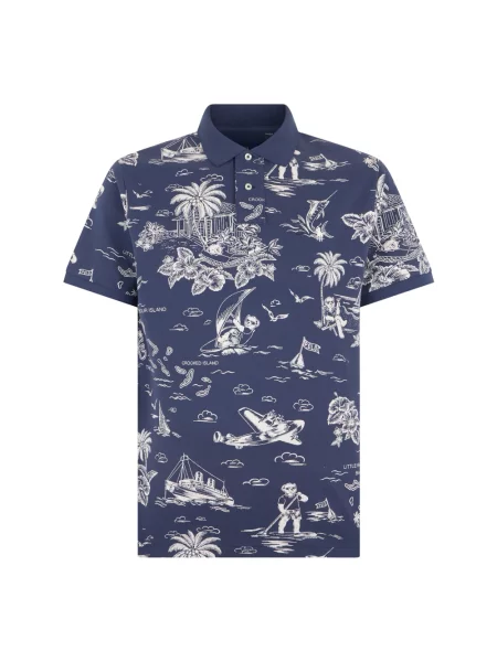 Koszulka polo o kroju Regular Fit z czystej bawełny Polo Ralph Lauren niebieskie