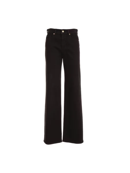 Szerokie jeansy Roberto Cavalli czarne