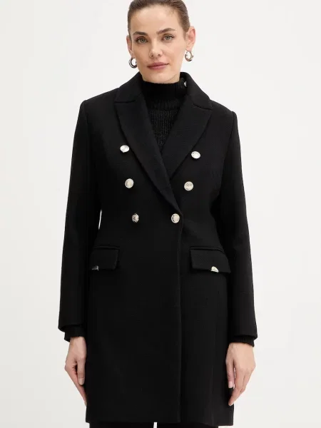 Palton Morgan de lână negru