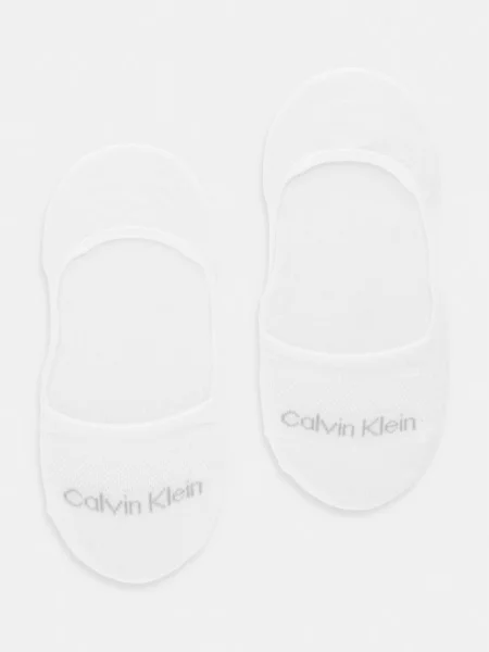 Calvin Klein kotníkové ponožky bílé