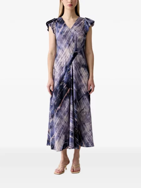 Rochie midi Dkny cu legături violet