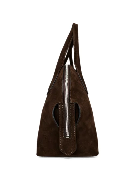 Geantă shopper Iacucci din piele de căprioară maro