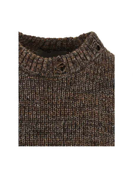 Sweter Akep wełniany brązowy