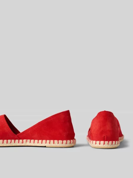 Espadryle ze skóry z naszywką z logo model CARMEN' Verbenas czerwone