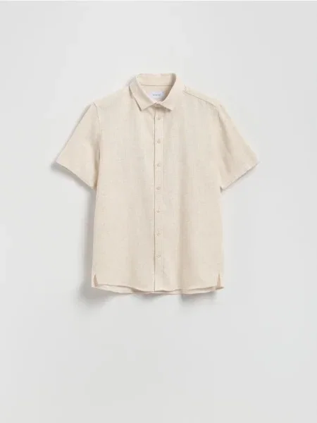 Reserved Cămașă regular fit și adaos de bej